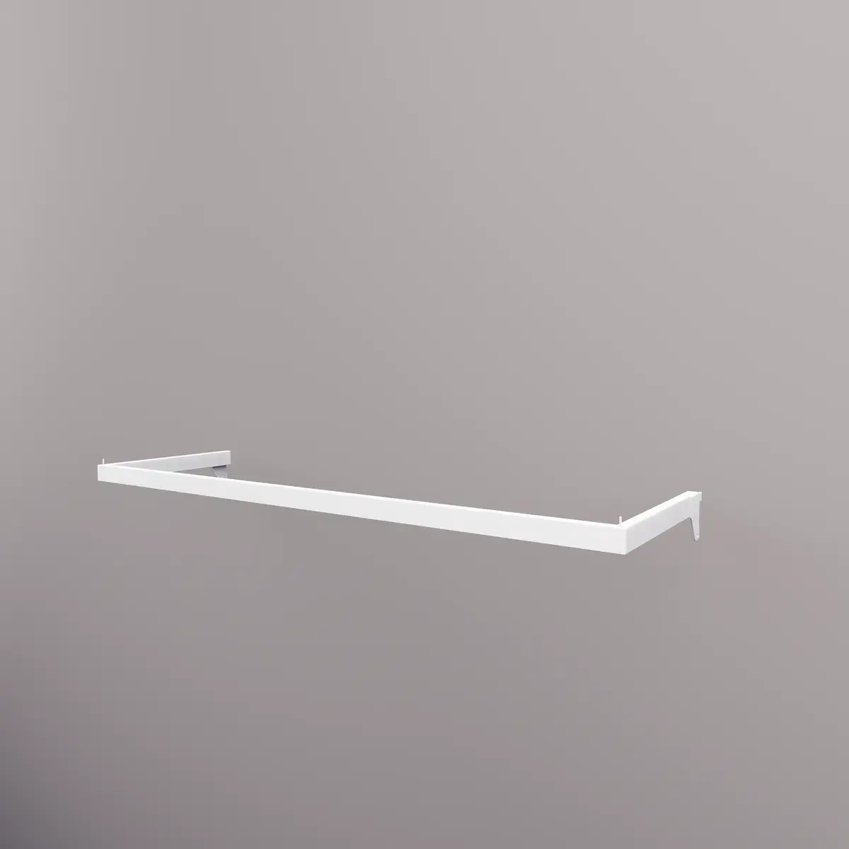 Barre guidon de penderie L 60 cm blanc tube section 30x15mm - Ligne Square 25 blanc