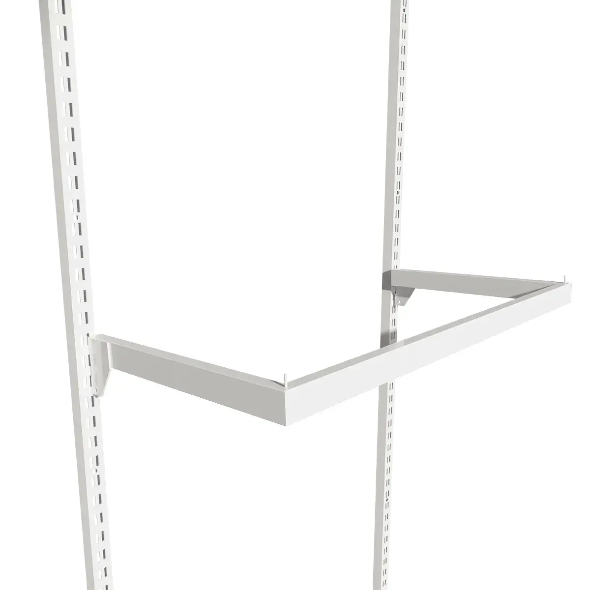 Barre guidon de penderie L 60 cm blanc tube section 30x15mm - Ligne Square 25 blanc-2