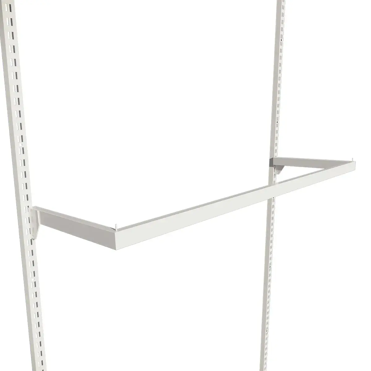 Barre guidon de penderie L 100 cm blanc tube section 30x15mm - Ligne Square 25 blanc-2