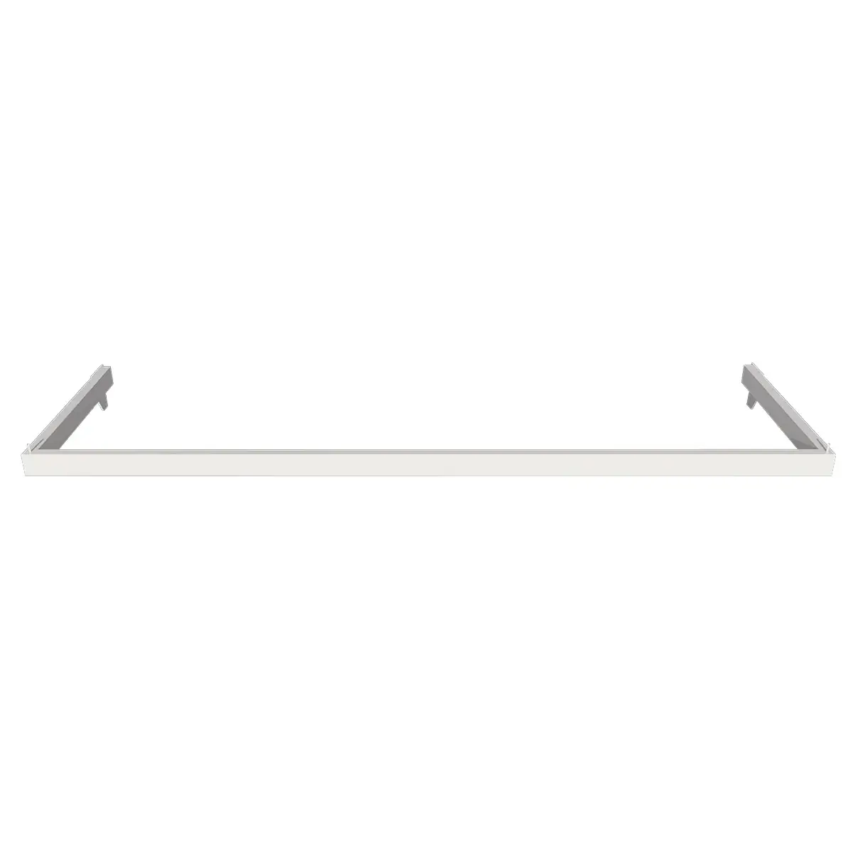 Barre guidon de penderie L 100 cm blanc tube section 30x15mm - Ligne Square 25 blanc-3