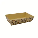 Corbeille carton rectangulaire Bière 33 x 20 x 7,5 cm brun / noir, paquet de 10 - Brasseur