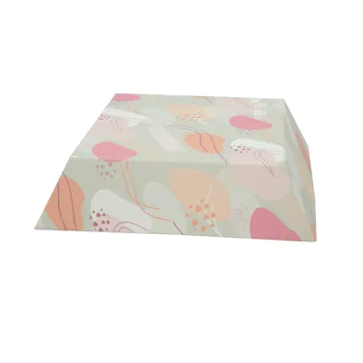 Corbeille carton ronde Beauté ø 20,5 x 3 cm beige clair / terracotta, paquet de 10 - Corbeilles carton-4