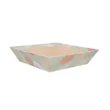 Corbeille carton carrée Beauté 20 x 20 x 5 cm beige clair / terracotta, paquet de 10