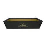 Corbeille carton rectangleÉpicerie fine 33 x 20 x 7,5 cm brun / noir, paquet de 10 - L'Atelier des Gourmands