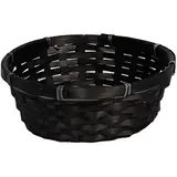 Corbeille bambou ronde noir ø 23 x 8 cm, paquet de 10 - Corbeilles bambou