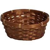 Corbeille bambou ronde marron ø 23 x 8 cm, paquet de 10 - Corbeilles bambou