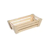 Cagette bois naturel 27 x 14 x 7 cm - Caisse de présentation en bois - Lot de 5 - Barquettes bois, Cagettes bois, Paniers bois