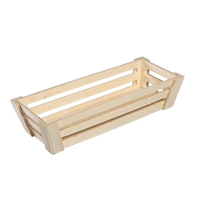 Cagette bois naturel 32,5 x 13,5 x 7 cm - Caisse de présentation en bois - Lot de 5 - Barquettes bois, Cagettes bois, Paniers bois