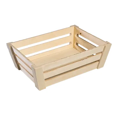 Cagette bois naturel 28,5 x 21 x 9 cm - Caisse de présentation en bois - Lot de 5 - Barquettes bois, Cagettes bois, Paniers bois