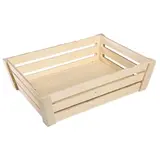 Cagette bois naturel 26 + 27 x 9.5 cm - Caisse de présentation en bois - Lot de 5 - Barquettes bois, Cagettes bois, Paniers bois