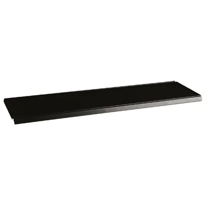 Tablette métallique noir sablé 133x30 - Ligne Store noir Sablé pas de 25 mm