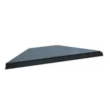 Tablette d'angle extérieur noir sablé 37 cm