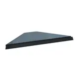 Tablette d'angle extérieur noir sablé 47 cm