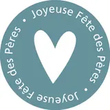 Étiquettes Fête des Pères, étiquettes cadeaux Fête des Pères ø 35 mm, bleu / blanc - Étiquettes cadeaux adhésives