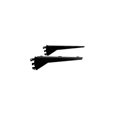 Consoles inclinables noir sablé pour tablettes 27 cm - Ligne Store noir Sablé pas de 25 mm