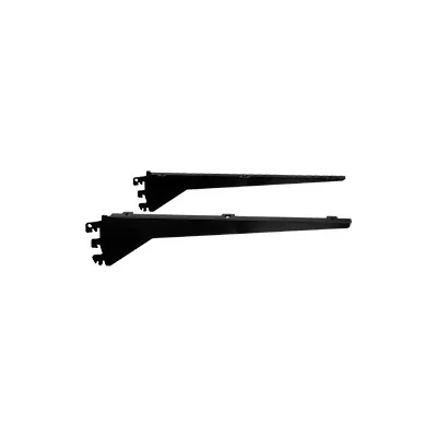 Consoles inclinables noir sablé pour tablettes 37 cm - Ligne Store noir Sablé pas de 25 mm