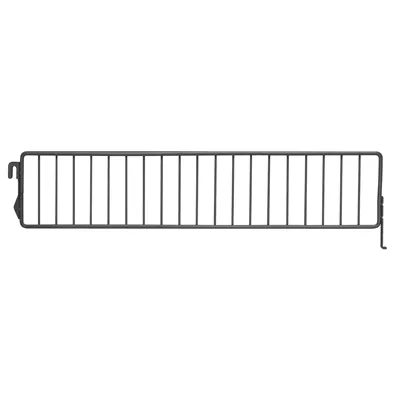 Séparateur grille pour tablette métallique 47 x 9,5 cm - Séparateur rayonnage - Diviseur grille - Noir sablé - Ligne Store noir Sablé pas de 25 mm
