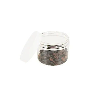 Pot PET cylindrique transparent avec couvercle vissant blanc - 150 ml - carton de 315 unités - Bouteilles et pots cylindriques-3