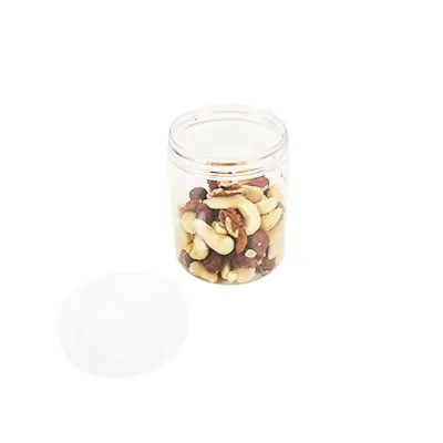 Pot PET cylindrique transparent avec couvercle vissant blanc - 300 ml - carton de 212 unités - Bouteilles et pots cylindriques-3