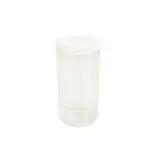Pot PET cylindrique transparent avec couvercle vissant blanc - 500 ml - carton de 135 unités - Bouteilles et pots cylindriques