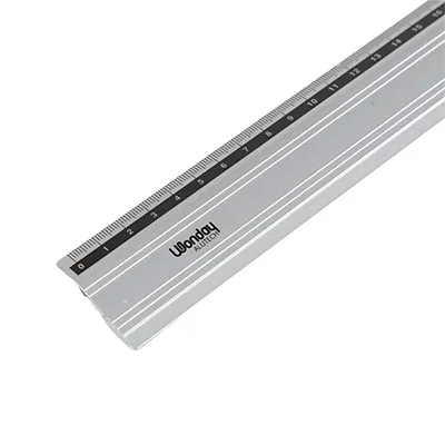 Règle plate aluminium 40 cm 1 biseau - Règles et traces lettres-2