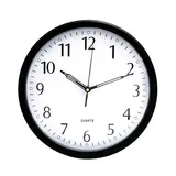Horloge murale ronde à quartz ø 30 cm plastique Wonday - Noir - Horloges