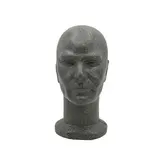 Tête mannequin homme polystyrène 54 cm - Tête pour perruque, chapeau - Gris anthracite - Têtes mannequin, têtes à perruque