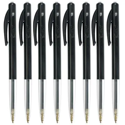 Stylo bille rétractable Bic M10 Original - Pointe moyenne 1 mm - Noir - Boîte de 50 - Stylos billes