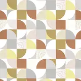 Papier cadeau patchwork seventies 70 cm x25 m 65g/m², gris / brun / blanc