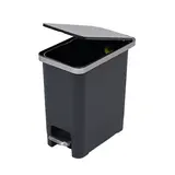 Poubelle professionnelle slim noire 10 L L 17,5 x P 29,5 x H 32 cm