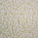 Papier de soie imprimé floral or / blanc 50x70cm 17g/m² – Paquet de 120 feuilles - Papiers de soie
