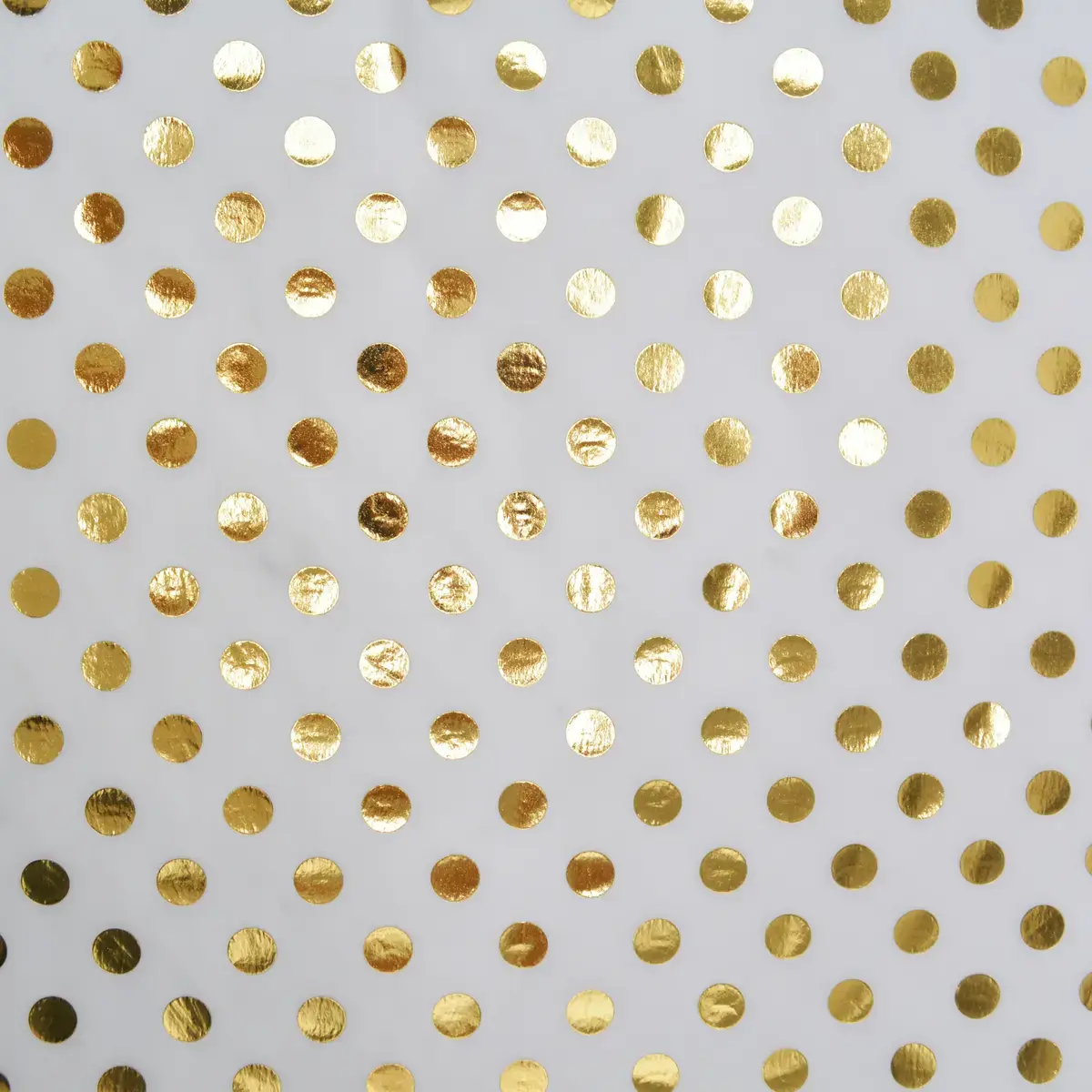 Papier de soie blanc à pois doré à chaud 50x70cm 17g/m² – Paquet de 120 feuilles - Papiers de soie
