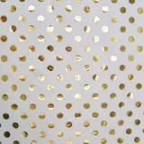 Papier de soie blanc à pois doré à chaud 50x70cm 17g/m² – Paquet de 120 feuilles - Papiers de soie
