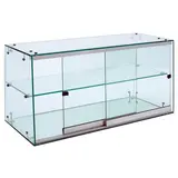 Vitrine de comptoir 2 niveaux en verre trempé 80 x 35 x 40 cm - Présentoir de comptoir - Vitrine présentoir - Vitrines de comptoir