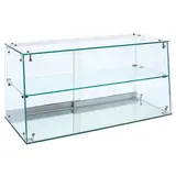 Vitrine de comptoir 2 niveaux en verre trempé 80 x 35 x 40 cm - Présentoir de comptoir - Vitrine présentoir - Vitrines de comptoir