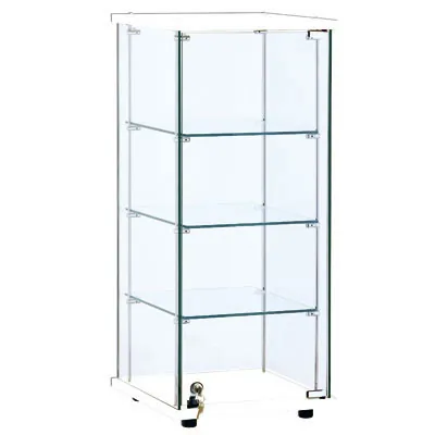 Vitrine de comptoir 4 niveaux en verre trempé 35 x 35 x 80 cm - Présentoir de comptoir - Vitrine présentoir - Vitrines de comptoir