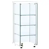 Vitrine de comptoir 4 niveaux en verre trempé 35 x 35 x 80 cm - Présentoir de comptoir - Vitrine présentoir - Vitrines de comptoir