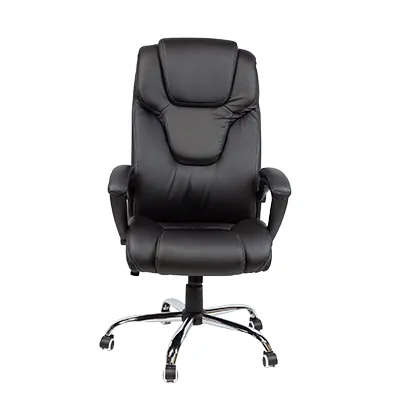 Fauteuil de bureau CHICAGO basculant centré, haut dossier, appui-tête, base métal chromé - Sièges de bureaux-2