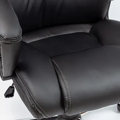 Fauteuil de bureau CHICAGO basculant centré, haut dossier, appui-tête, base métal chromé - Sièges de bureaux, Fauteuils de bureaux-8