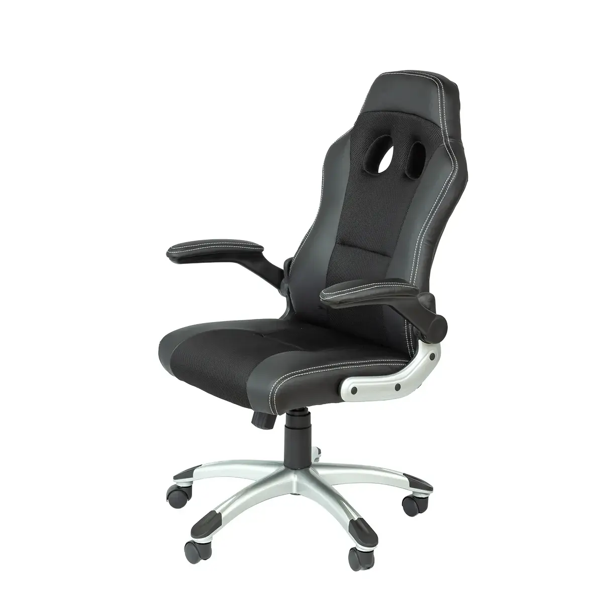 Fauteuil de bureau baquet Montecarlo type racing – Chaise gaming professionnelle - Noir - Sièges de bureaux, Fauteuils de bureaux-7