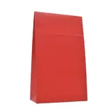 Pochette cadeau pelliculée rouge mat à rabat adhésif 14 x 5,5 x 23 cm – Paquet de 50 - Pochettes cadeaux luxe