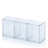 Bac 3 tiroirs basculants transparent 60 x 19,7 x 24 cm - Bac-tiroir basculant - Bloc 3 tiroirs basculants - Vitrines alimentaires