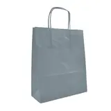Sac kraft gris poignées torsadées 35x14x44cm – Paquet de 50