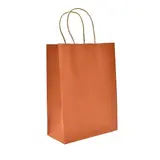 Sacs kraft orange poignées torsadées brunes 22x11x27cm – Paquet de 100 - Sacs, Corbeilles et Paniers à garnir Pâques