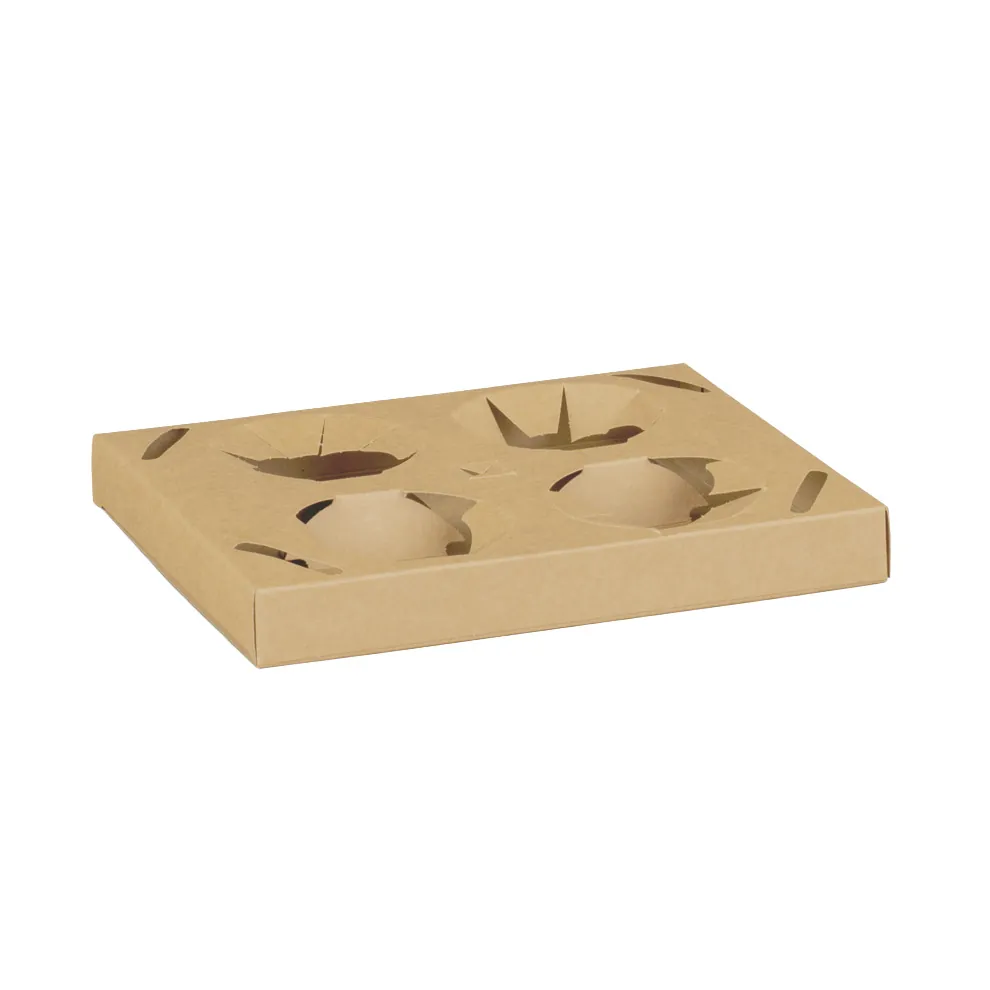 Porte-gobelets carton 4 gobelets cafés kraft brun – Plateau porte gobelets - Lot de 200 - Gobelets carton, Gobelets café