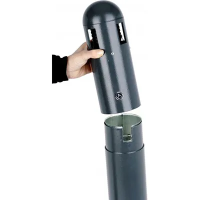 Cendrier tubulaire sur pied 3L ø 30 x H 105 cm - Cendriers professionnels-2