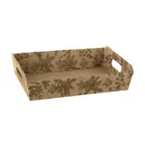 Paniers pour panier garni palmiers brun/marron poignées découpées 35x26x7cm - Paquet de 30 - Corbeilles carton