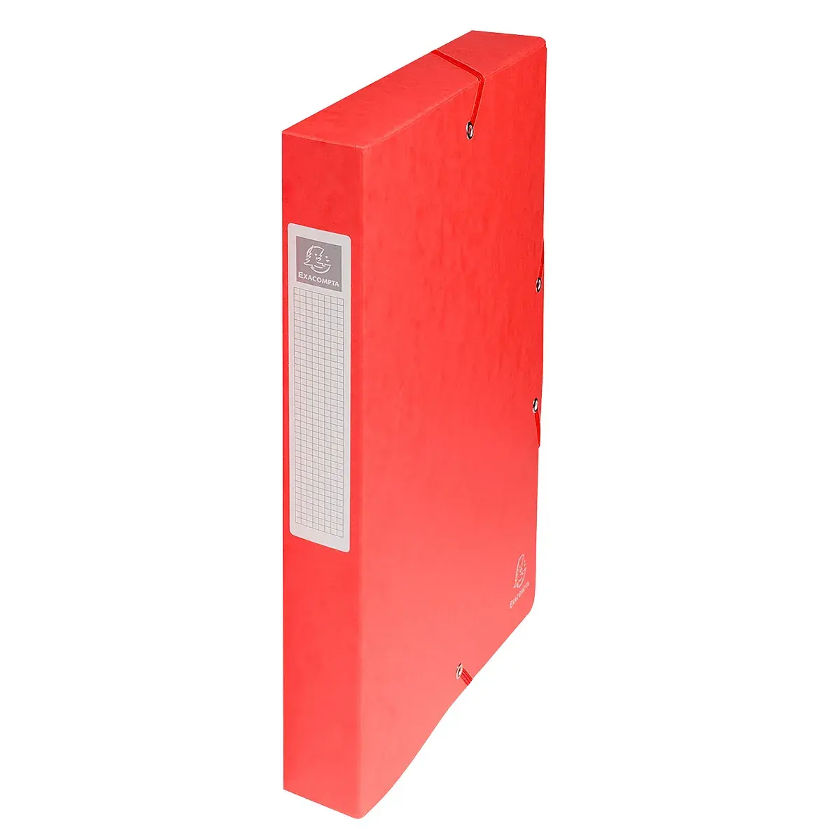 Boîte de classement A4 Dos 40 mm fermeture élastique carte lustrée Exabox - Rouge - Boîtes archives, Boîtes de transfert