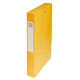 Boîte de classement A4 Dos 40 mm fermeture élastique carte lustrée Exabox - Jaune