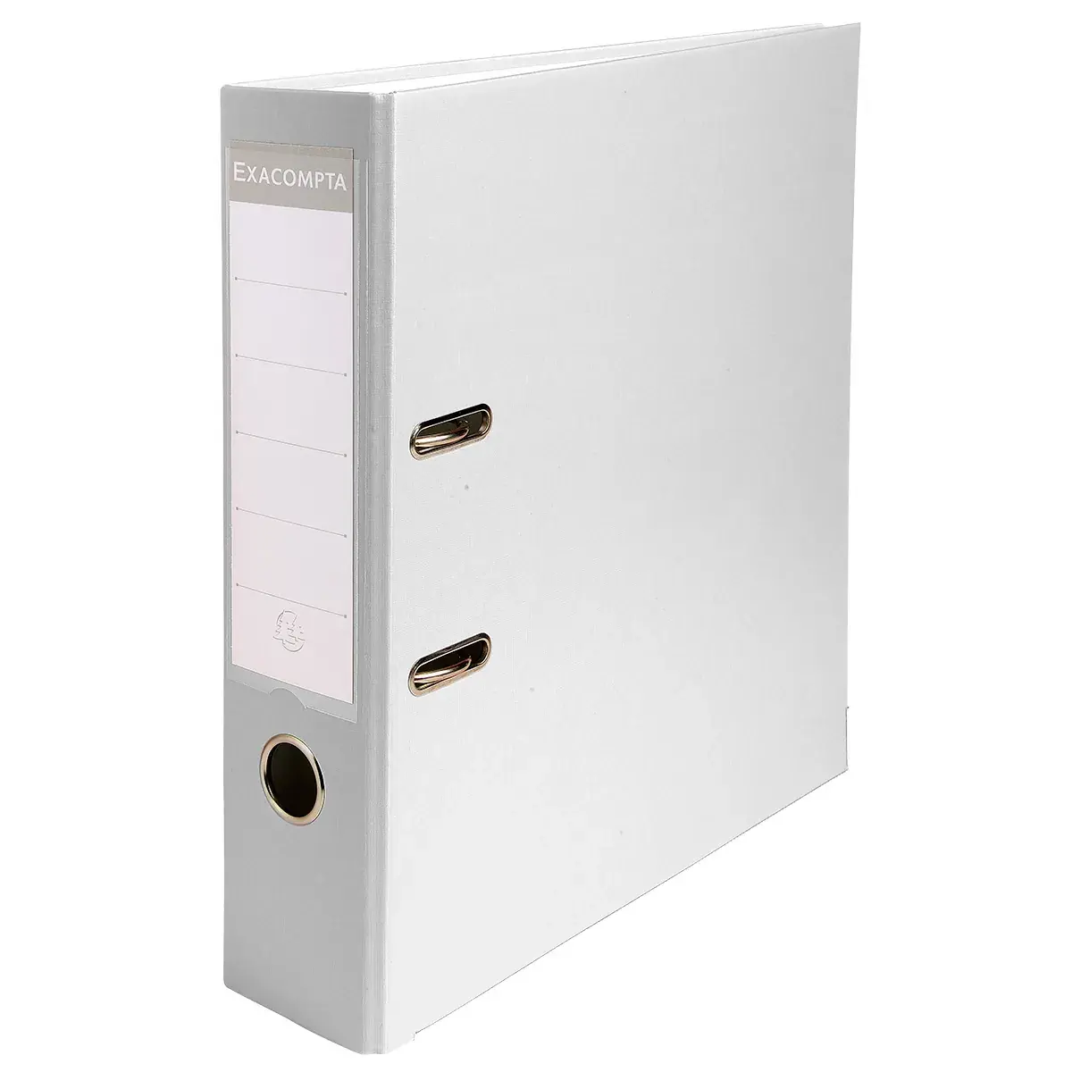 Classeur à Levier A4 Dos 75mm polypropylène Exacompta - Capacité 760 feuilles - Blanc - Classeurs à levier, Classeurs A4